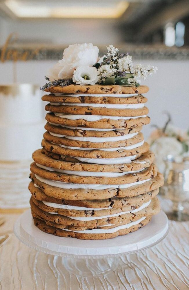 Tiered cookie wedding cake