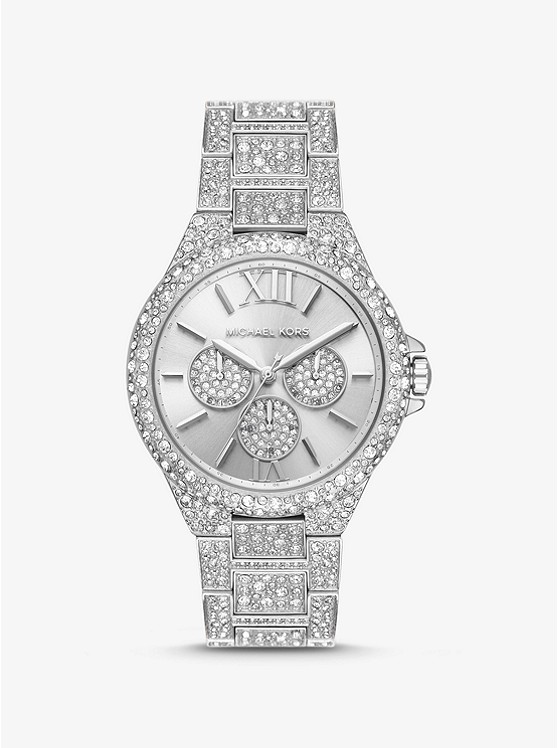 Michael Kors Oversized Silver-Tone Watch