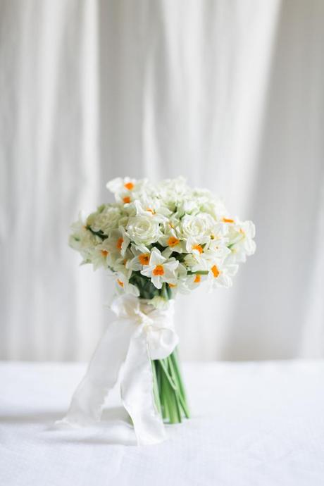 Wedding bouquet of narcissus