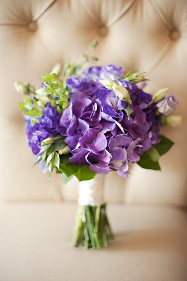 Wedding bouquet of violets