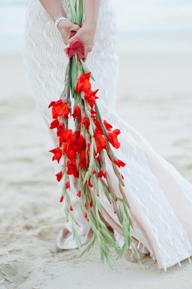 Wedding bouquet of gladiolus