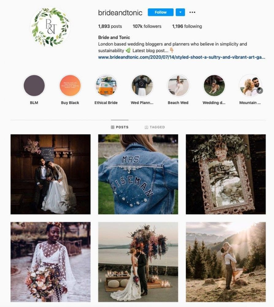 Bride And Tonic's Instagram