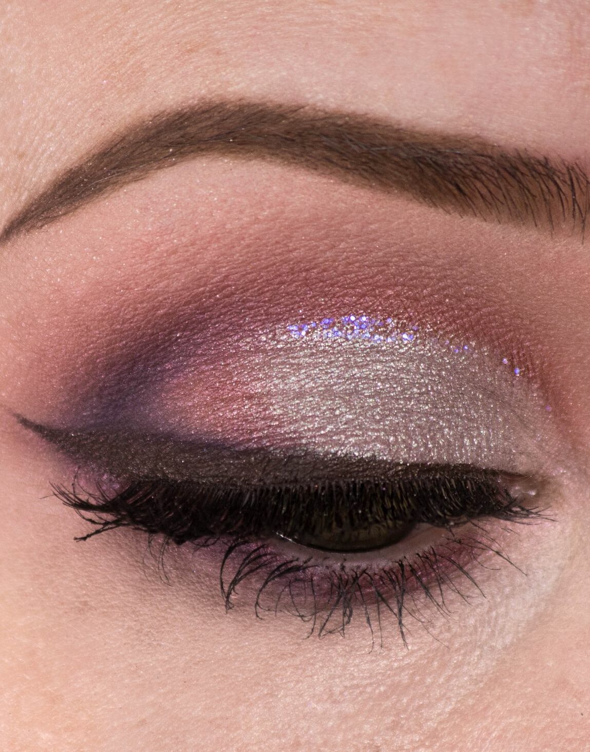 purple wedding makeup for brown eyes