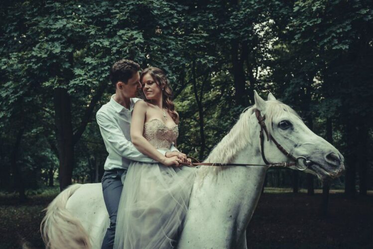 Fairy Tale engagement shoot on a horse