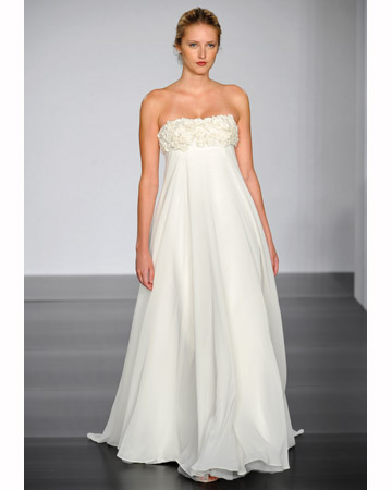 Flowy strapless gown from the spring 2010 Vineyard collection by Priscilla of Boston
