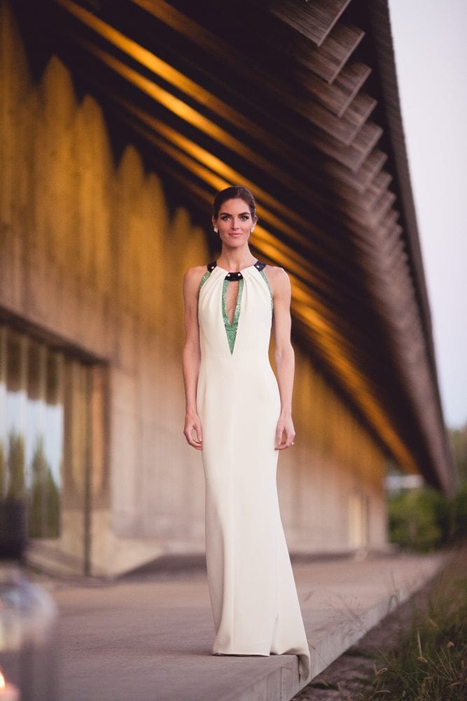 Hilary Rhoda's wedding dress by Carolina Herrera