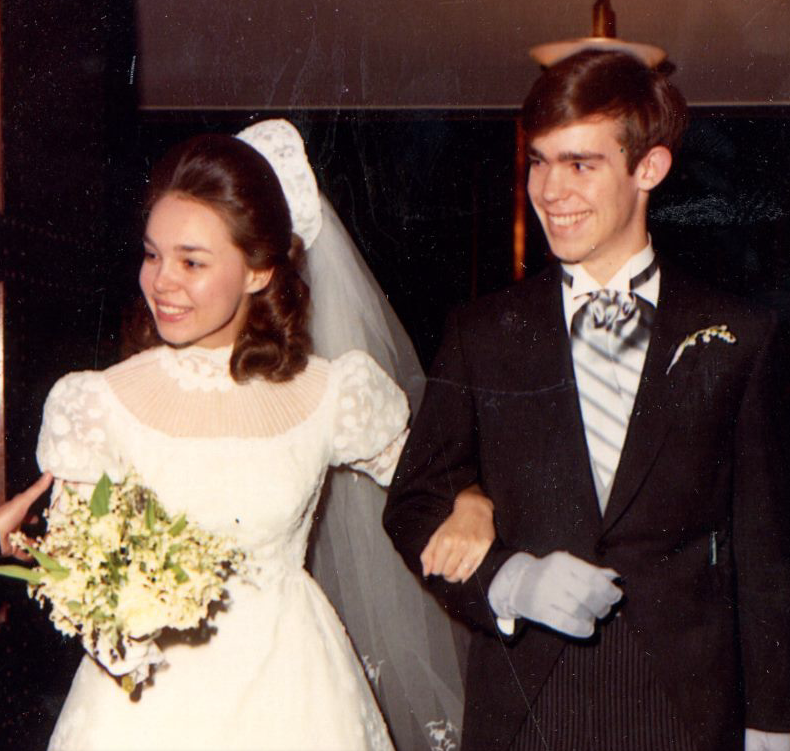 Julie Nixon on her wedding day
