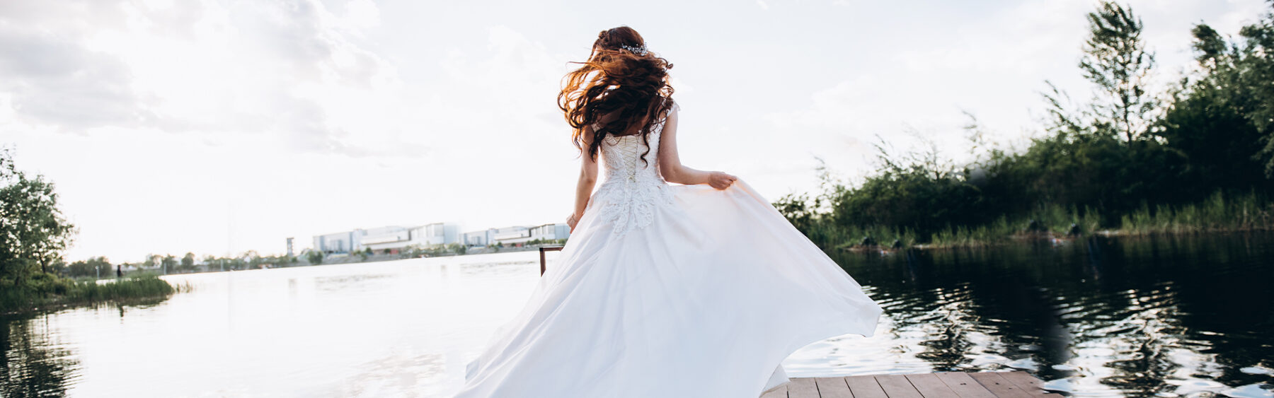 Woman Twirling in Beautiful Wedding Dress