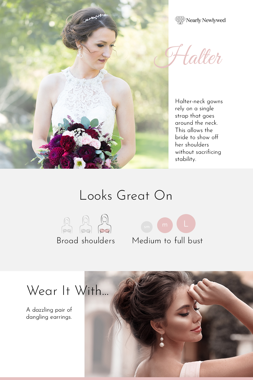 Halter Wedding Dress Neckline Infographic