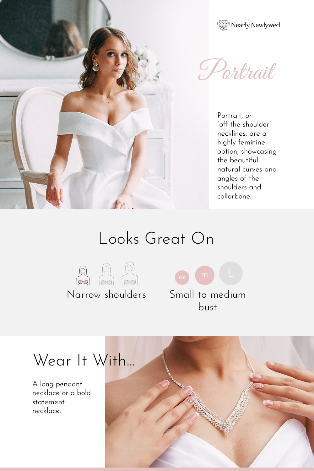 Portrait Wedding Dress Neckline Infographic