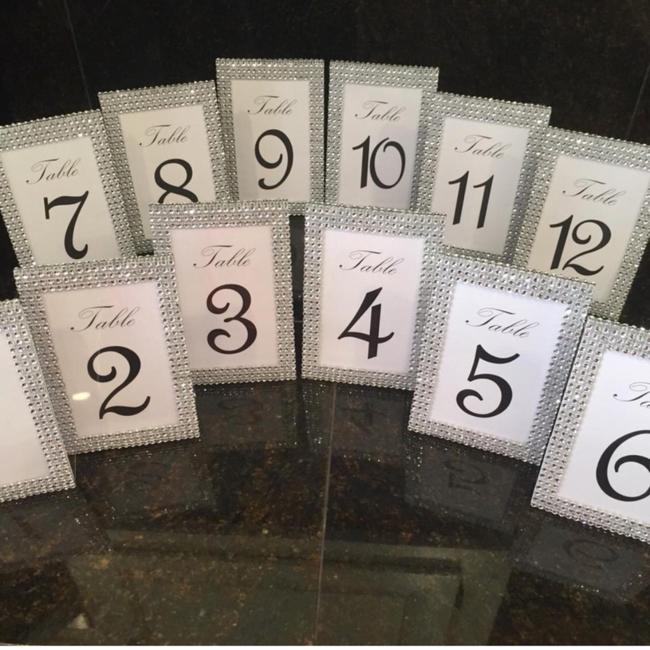 Rhinestone table numbers