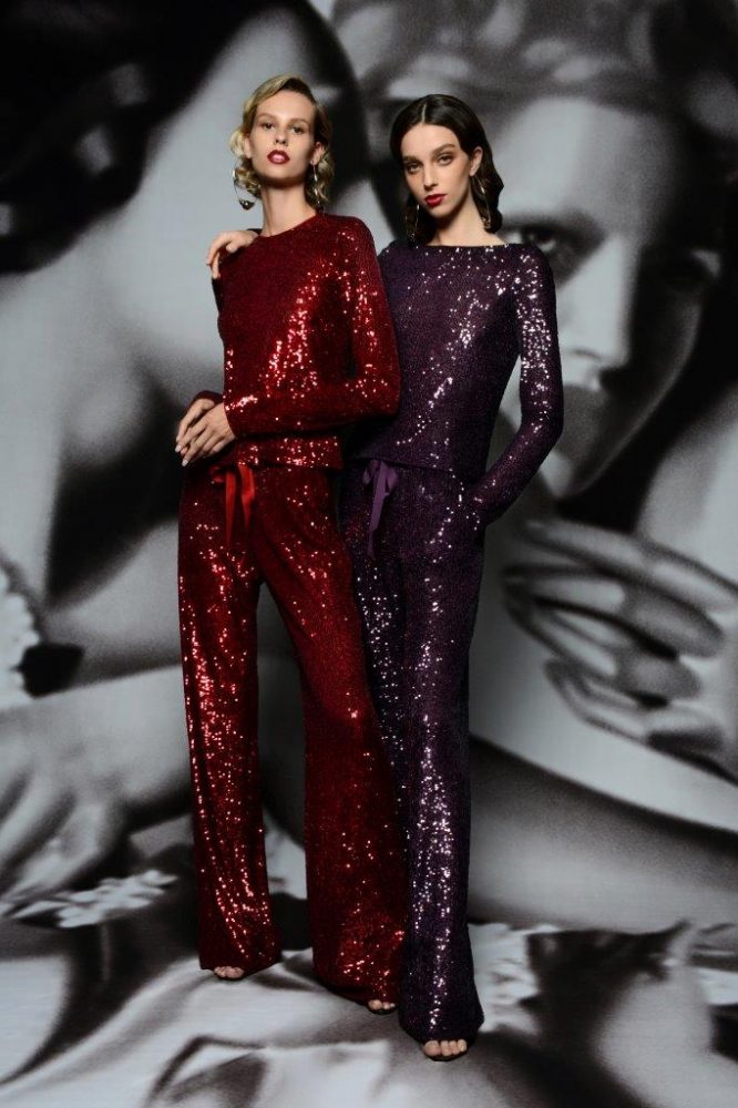 Sequined jumpsuits from Naeem Khan's Resort 2020 Collection