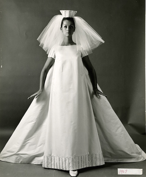 Unique bridal gown from 1967 by Priscilla of Boston