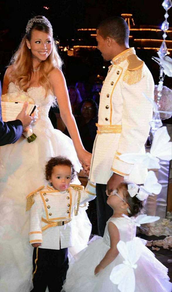 Mariah Carey's Lazaro wedding dress