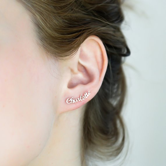Minimalist Name Earrings