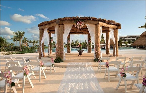 Ceremony set up at Secrets Maroma Beach Riviera Cancun