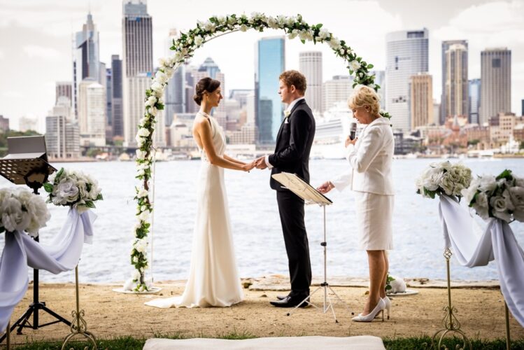 Sydney harbour wedding ceremony