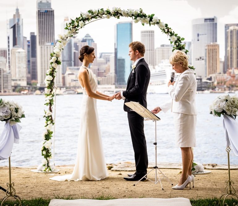 Sydney harbour wedding ceremony