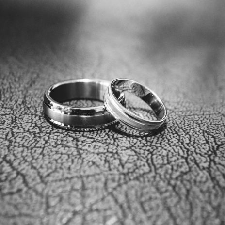 two wedding rings stacked on each other
