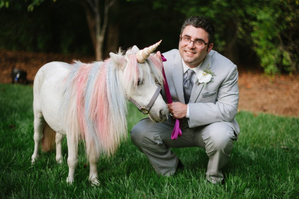 Unicorn nontraditional wedding entertainment