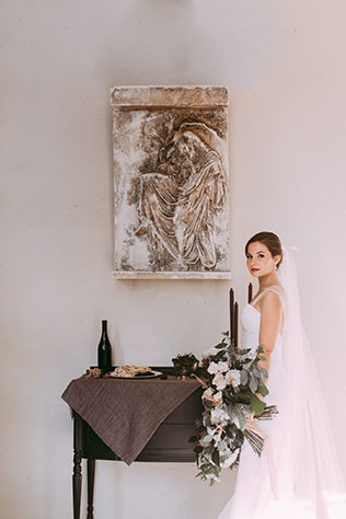 Fine art bridal portraits at the Virginia House, an English Tudor with an exquisite outdoor English garden, by Alex C Tenser Photography and Maggie Richard Design