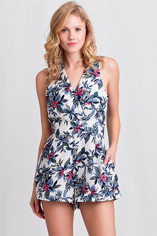 Paradise Island Floral Romper | What to Wear to a Casual Beach Wedding: Rompers
