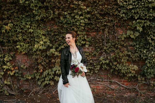 An urban vintage inspired rocker bride styled shoot by Kelcy Leigh Photography