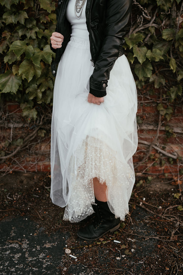 An urban vintage inspired rocker bride styled shoot by Kelcy Leigh Photography