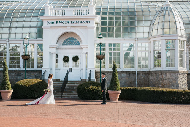 A gorgeous and romantic conservatory bridal inspiration shoot with rich tones of burgundy by Leila Karaze Photography