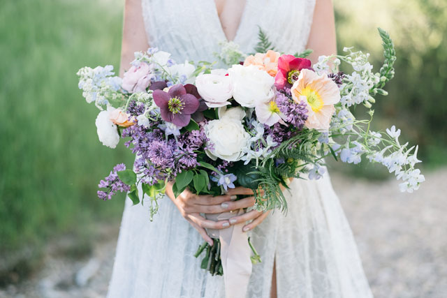 Simple, elegant and ethereal spring bridal inspiration against a natural landscape by Taylor Abeel Photography