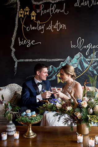 A Pacific Northwest urban winery wedding styled shoot turned surprise proposal by A Lovely Day Photography