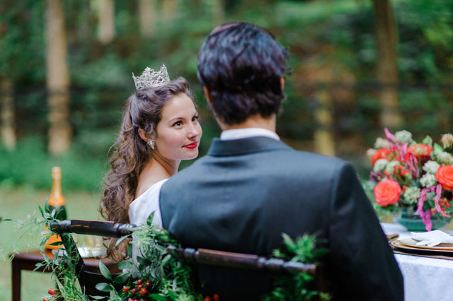 An intimate woodland-inspired styled shoot with an heirloom gown and accessories | Alex C Tenser Photography: http://www.alexctenser.com/
