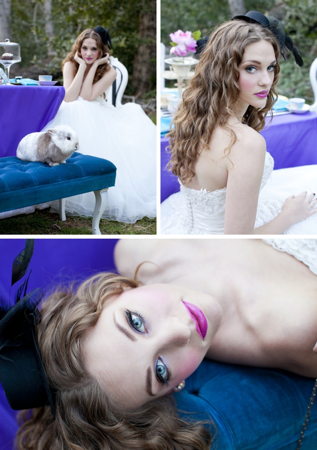 A whimsical Alice in Wonderland-styled bridal shoot by Alyssa Marie Photography || see more on blog.nearlynewlywed.com