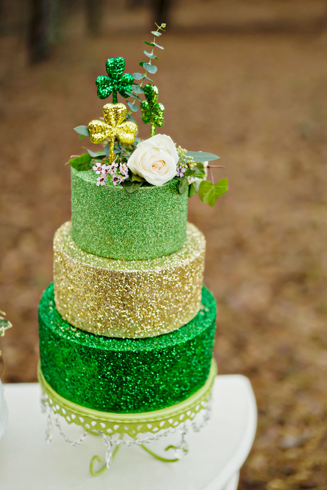 Bohemian and sparkly St. Patrick's Day wedding inspiration featuring signature cocktails and Clydesdales | Andie Freeman Photography: www.TheAthensWeddingPhotographer.com