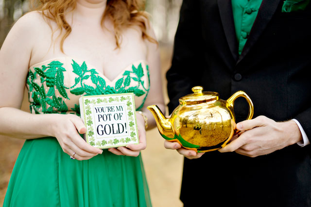 Bohemian and sparkly St. Patrick's Day wedding inspiration featuring signature cocktails and Clydesdales | Andie Freeman Photography: www.TheAthensWeddingPhotographer.com