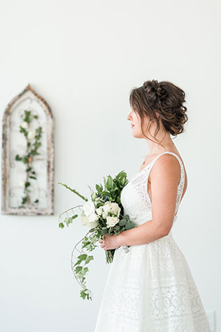 An airy and romantic copper and blue Southern wedding inspiration shoot by Audrey Rose Photography