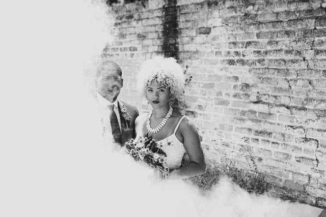 An edgy wedding styled shoot that portrays the bride as a rock princess by Brittany Jean Photography