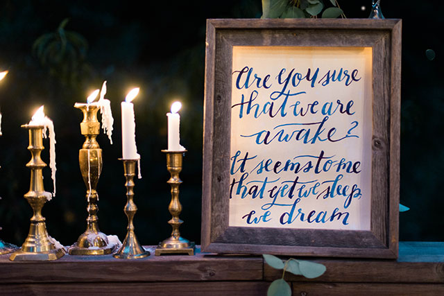 A Shakespearean engagement party inspired by A Midsummer Night's Dream by Brittny Rene Photo and Video and Gold Leaf Floral