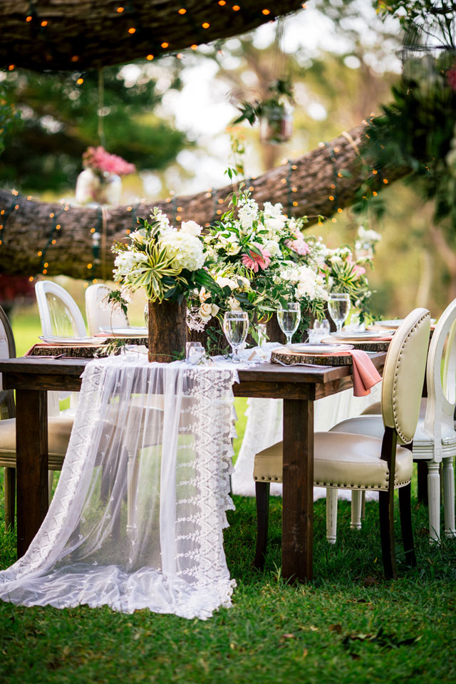 A decadent vintage wedding inspiration shoot on Maui at a Hawaiian plantation house and estate | Chris J. Evans Photography: http://www.cjevansphotography.com
