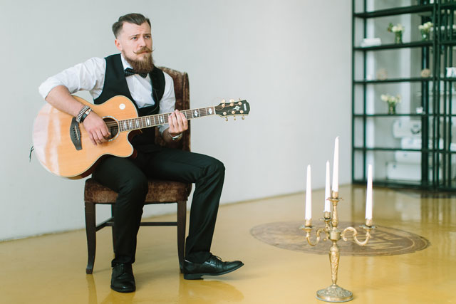 An industrial Russian styled shoot inspired by a rock musician's wedding story by Dmitry Pavlov
