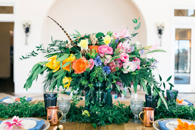 A vibrant summer elopement styled shoot blending boho chic and industrial glam by Elle Lily Photography and Videography
