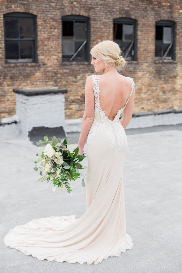 A beautifully modern and elegantly ethereal downtown wedding inspiration shoot with industrial style by Emily Eileen Photography and Event Prep
