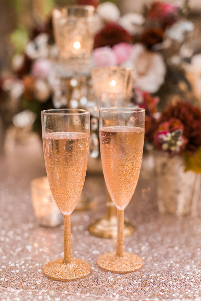 An incredible rose gold metallic wedding styled shoot featuring a stunning Truvelle gown | Erica Velasco Photographers: http://www.ericavelasco.com