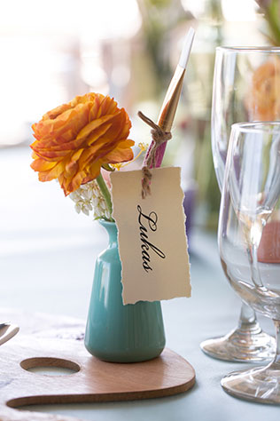 A watercolor themed styled shoot with vibrant artistic details, bowling and bocce ball | Erin Johnson Photography: http://www.erinjohnsonphotoblog.com