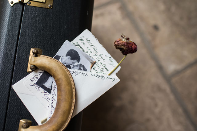 A stunning, vintage proposal inspiration shoot featuring a love story told through handwritten letters by Erin Tetterton Photography