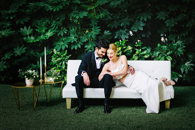 A modern minimalist romance styled shoot in a lemon orchard by CMG Events and Frances Iacuzzi Photography