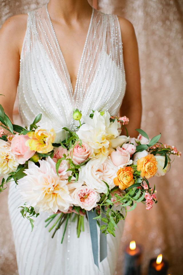 Glam Mint and Rose Gold Wedding Inspiration with Minted