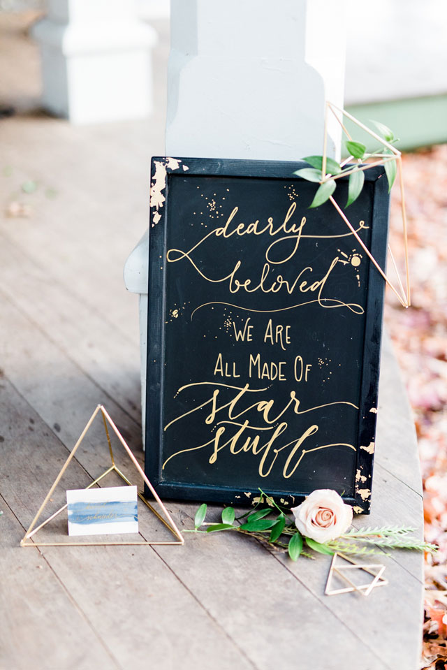 A bold celestial wedding inspiration shoot inspired by the writings of Carl Sagan by Haley Richter Photography