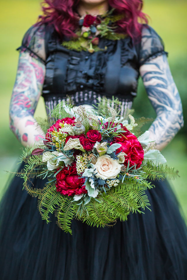 The edgy details in this darkly romantic fall Victorian styled shoot by Jaclyn Schmitz Photography are perfect for a non-traditional Halloween celebration