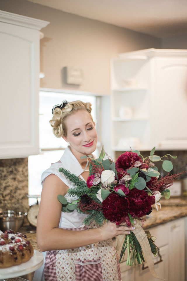 A cinematic-style retro wedding inspiration shoot inspired by the classic Christmas film, It's a Wonderful Life, by Jenifer Michelle Photography and Patty Rodriguez Photography